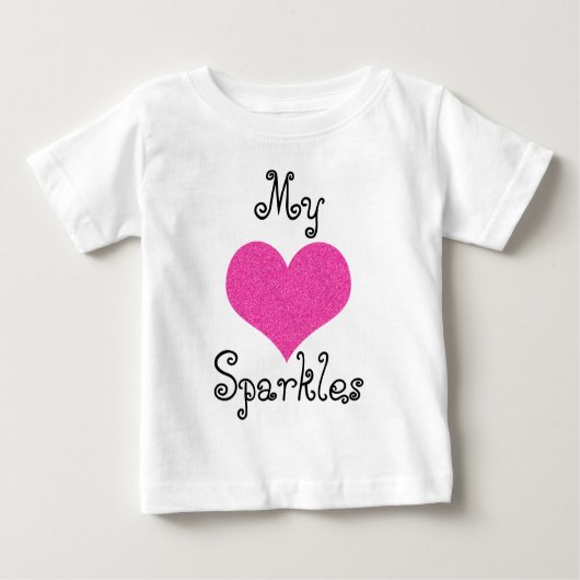 Leuk mijn hart sprankelt baby-shirt (Voorkant)
