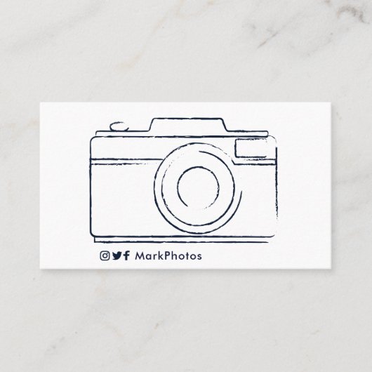 Leuk minimaal fotograaf visitekaartje (Voorkant)