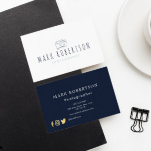 Leuk minimaal fotograaf visitekaartje