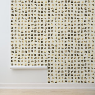 Leuk Modern Abstract Waterverf Vierkant Patroon Behang