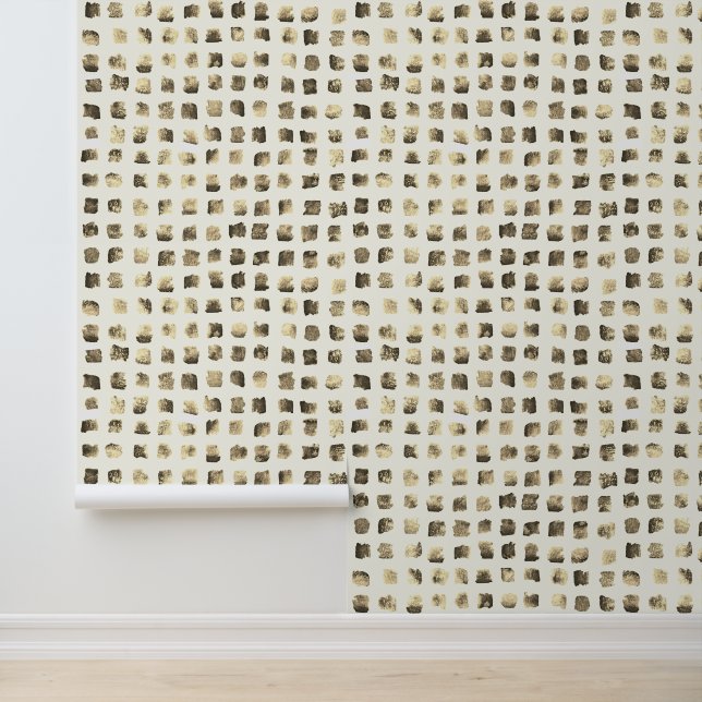 Leuk Modern Abstract Waterverf Vierkant Patroon Behang (Applicatie)