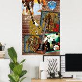 Leuk Modern Art Muziek Collage Poster (Thuiskantoor)