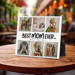 Leuk modern 'BESTE MOEDER Ooit' 6 foto Fotoplaat