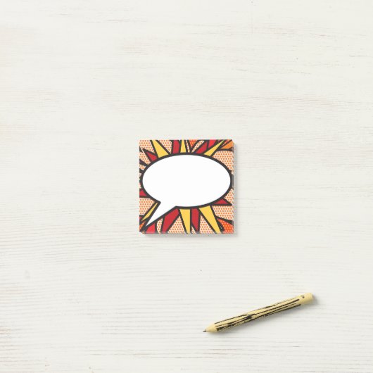 Leuk Modern Comic Book Speech Bubble Post-it® Notes (Op bureau)