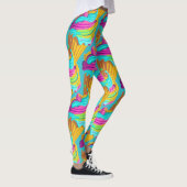 Leuk Modern Girly Kleurrijk Ice Cream Cone Patroon Leggings (Rechts)
