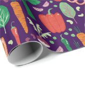 Leuk modern groentepatroon cadeaupapier (Rol Hoek)