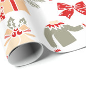 Leuk Modern Kerst Patroon Wrapping Papier (Rol Hoek)