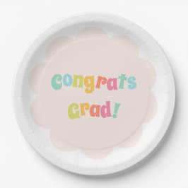 Leuk Modern Kleurrijk Gefeliciteerd Afstudeerder Papieren Bordje