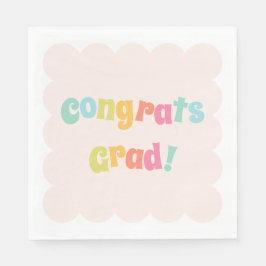 Leuk Modern Kleurrijk Gefeliciteerd Afstudeerder Servet