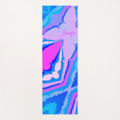 Leuk Modern Kleurrijk Paarse Blauw Stropdas-Dye Ab Yogamat (Voorkant)