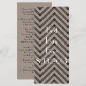 Leuk & Modern Kraft Wedding Programma (Voorkant / Achterkant)