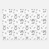 Leuk Modern Panda Pattern Kids Verjaardag Inpakpapier Vel (Voorkant 3)