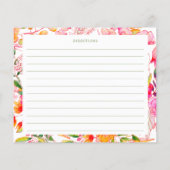 Leuk Modern Roze Sinaasappel Bloemen Douche Recept (Achterkant)