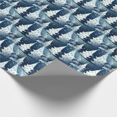 Leuk Modern Scandinavisch Abstract Pine Tree Patte Cadeaupapier (Hoek)