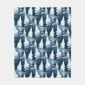 Leuk Modern Scandinavisch Abstract Pine Tree Patte Fleece Deken (Voorkant)