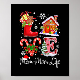 Leuk Moeder-moeder Leven Kerstmis - Oma Cadeau Poster