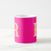 Leuk Monogram Hot Pink Koffiemok (Center)