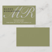 Leuk Monogram Interieur Designer Visitekaartje (Voorkant / Achterkant)