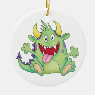 leuk monster keramisch ornament