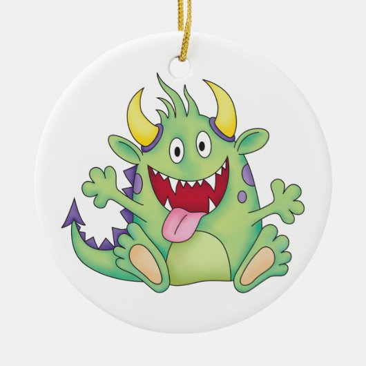 leuk monster keramisch ornament (Voorkant)