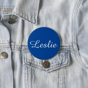 Leuk & Mooi: Gedempte Blauwe Ronde Button 7,6 Cm