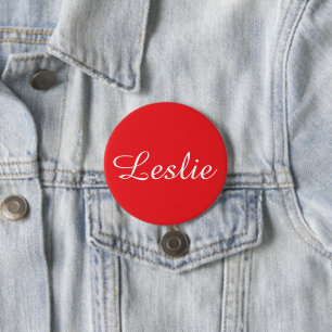 Leuk & Mooie: Rood Ronde Button 7,6 Cm