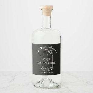 Leuk Moonshine label voor uw flessen Likeurfles Etiket