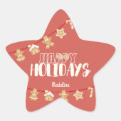 Leuk Mouse Vakantie cadeau Ster Sticker (Voorkant)