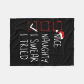 Leuk Naughty, dat ik zweet dat ik kerstlijstjes pr Fleece Deken (Voorkant (Horizontaal))