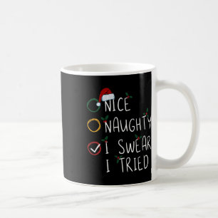 Leuk Naughty, dat ik zweet dat ik kerstlijstjes pr Koffiemok