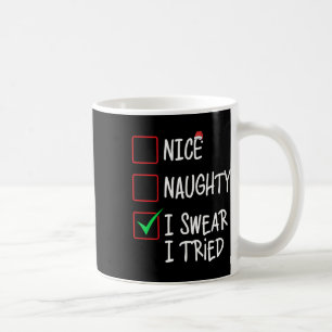 Leuk Naughty, dat ik zweet dat ik kerstlijstjes pr Koffiemok