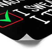 Leuk Naughty, dat ik zweet dat ik kerstlijstjes pr Poster (Hoek)