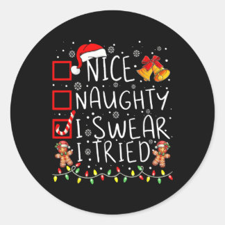 Leuk Naughty, dat ik zweet dat ik kerstlijstjes pr Ronde Sticker