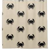 leuk nautisch CRAB-patroon Douchegordijn (Voorkant)