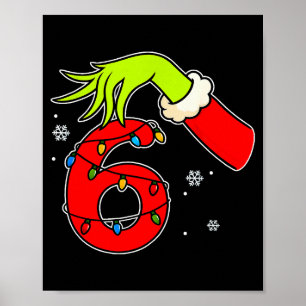 Leuk nummer 6 Kerstmis 67 Zes Zeven Meme Kerstman Poster
