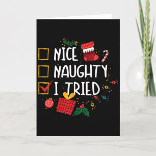 Leuk of Stout Ik Heb Santa's Stoute Lijst Geprobee Kaart