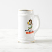 Leuk Oktoberfest meisje met bier Bierpul (Voorkant rechts)