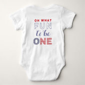 Leuk om een juli 4 Verjaardag Outfit Romper (Achterkant)