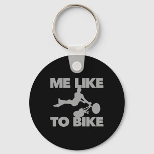 Leuk om grappige mountainbike extreme mtb-fiets te sleutelhanger