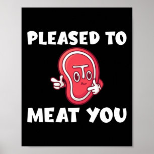 Leuk om je BBQ grill rundvlees te eten Poster