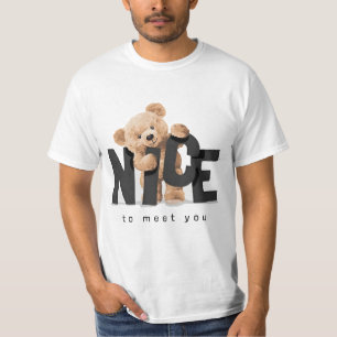 Leuk om je slogan te ontmoeten met staande beren p t-shirt