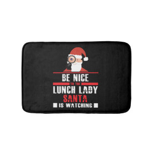 Leuk om kerstvrouwtjes met kerstcadeau te laten ro badmat