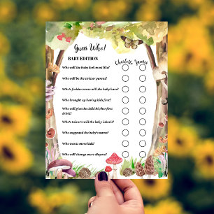 Leuk om te raden wie? Baby shower Spel Paddestoel
