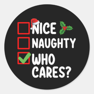 Leuk ondeugend die om Kerstlijst geeft Familie Ronde Sticker