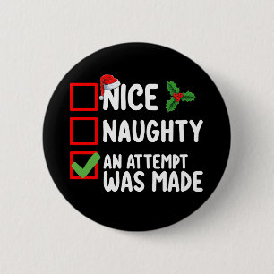 Leuk ondeugend Een poging werd gedaan Kerstlijst H Ronde Button 5,7 Cm