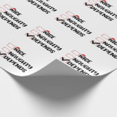 Leuk ondeugend hangt af van Kerstman Kerstlijst Cadeaupapier (Hoek)