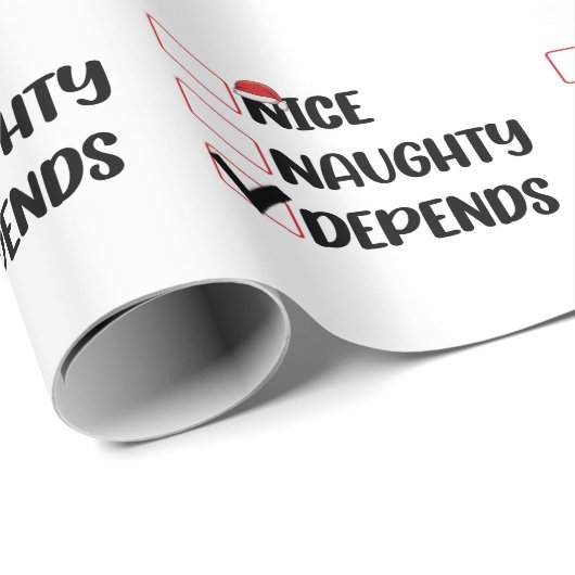 Leuk ondeugend hangt af van Kerstman Kerstlijst Cadeaupapier (Rol Hoek)