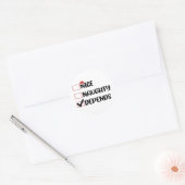 Leuk ondeugend hangt af van Kerstman Kerstlijst Ronde Sticker (Envelop)