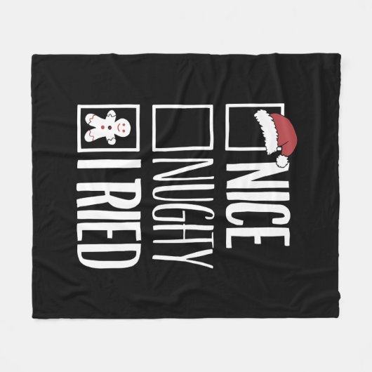 Leuk ondeugend Ik probeerde Santa's ondeugende lij Fleece Deken (Voorkant (Horizontaal))