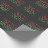 Leuk Ondeugend Mind Uw Bedrijf Grappig Kerstman Gi Cadeaupapier (Hoek)